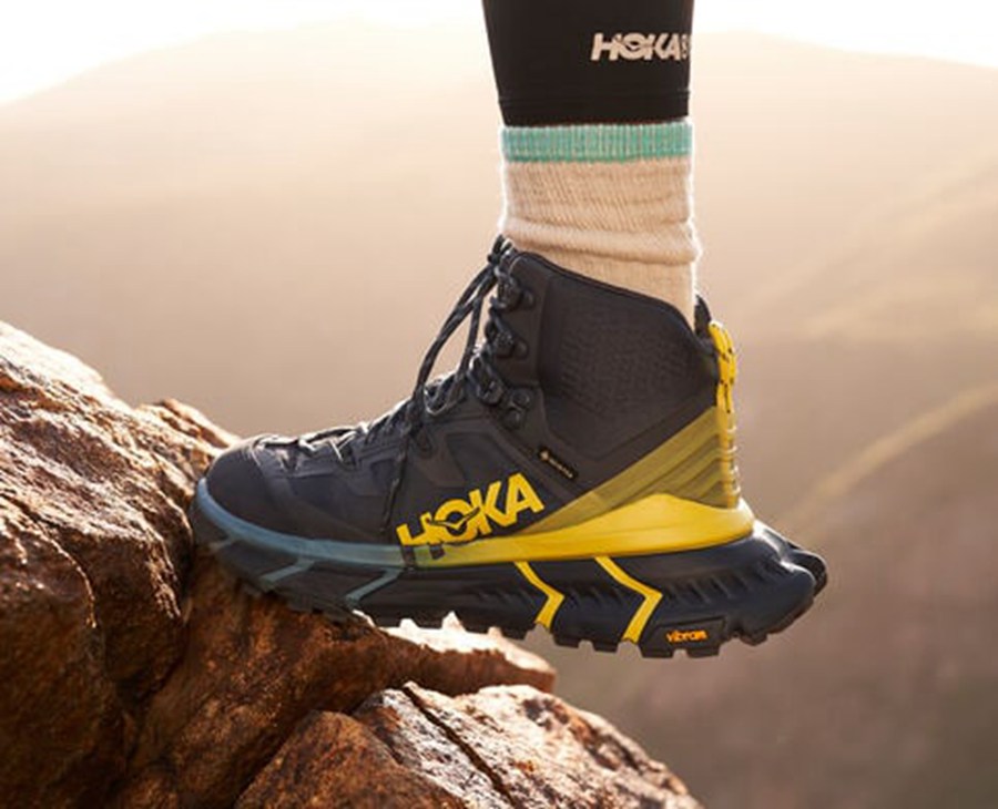 Botas De Montaña Hoka One One Hombre - Tennine Hike Gore-Tex - Azules - PZL715946